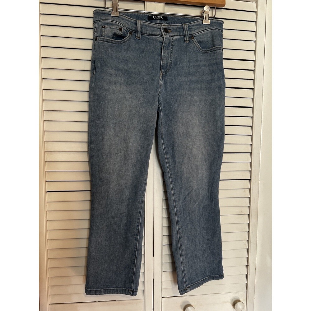 CHAPS RALPH LAUREN Women's Size 10 Jeans Mid-Rise Stretch Capri